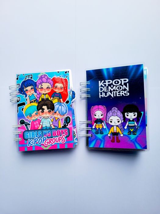 Zestaw 2 szt. Książka na rzepy K-pop Demon Hunters mini. Lamibook