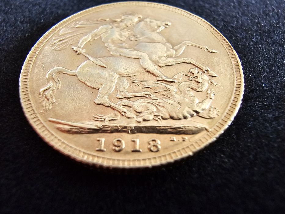 Libra Ouro 22kt Georg V 1918