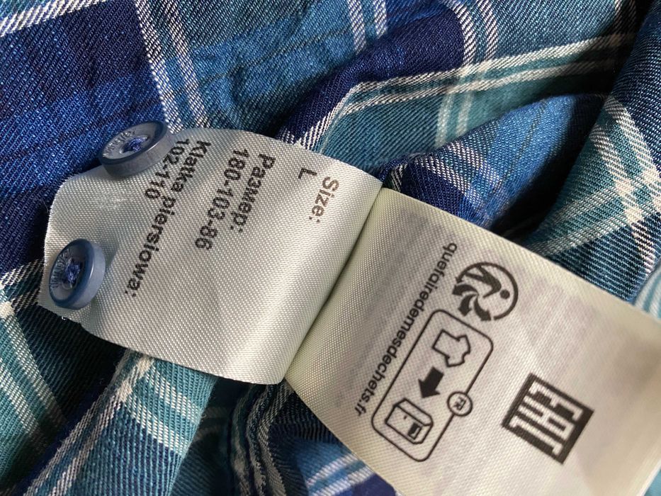 WRANGLER r.L oryginalna koszula męska w kratkę stan BDB