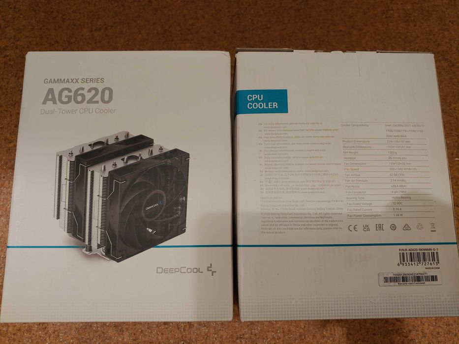 Кулер Deepcool AG620 (s2011, s2011-3,AM4, s2066, s1200, s1700, AM5, +)