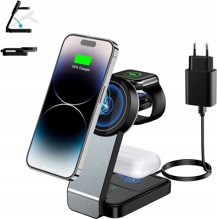 Ładowarka indukcyjna 3 w 1 magnetyczna do APPLE