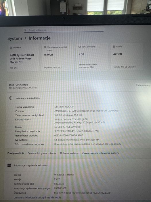 ASUS TUF Gaming FX705D