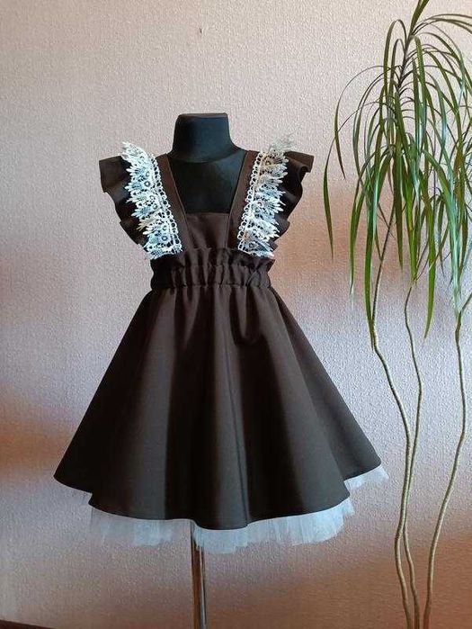 Сарафан шкільний темно-коричневий шкільна форма 6-8 р.