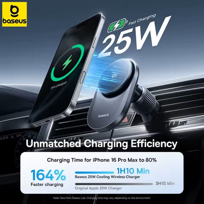 Магнитная беспроводная зарядка в авто Baseus PrimeTrip VC2 Pro 25w