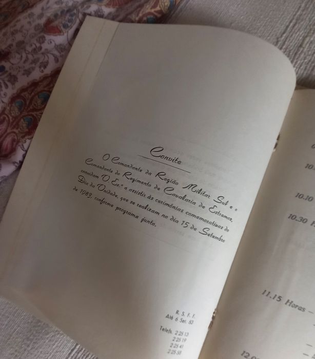 Edição Antiga do Regimento de Cavalaria de Estremoz