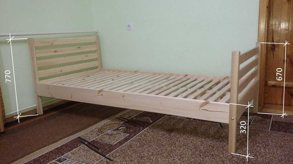 Ліжко дерев'яне одинарне/полуторне, 3500-4800 грн разом з доставкою НП