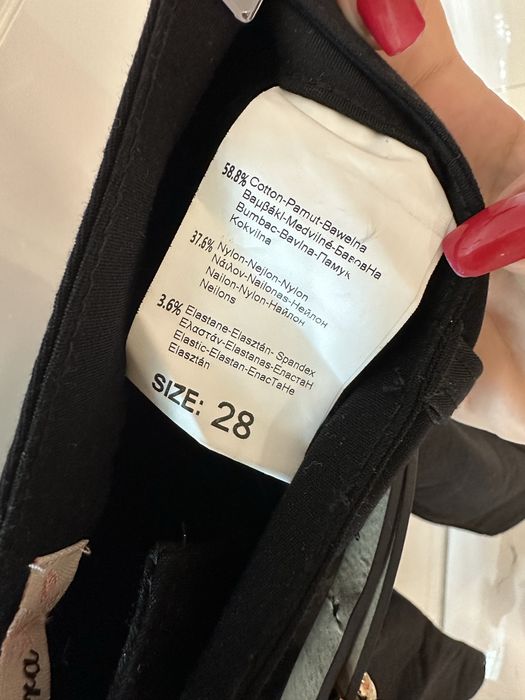 Spodnie eleganckie mSara czarne rS, 28
