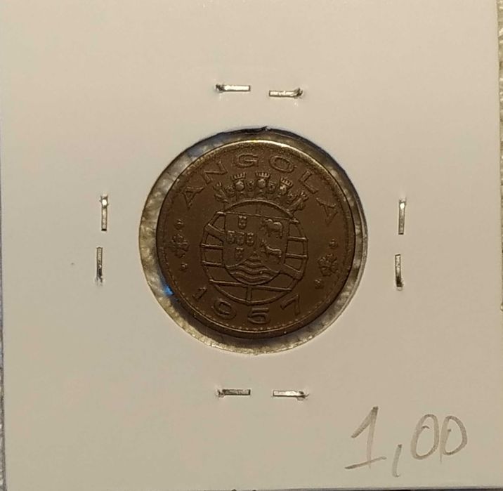 Angola - moeda de 50 centavos de 1957