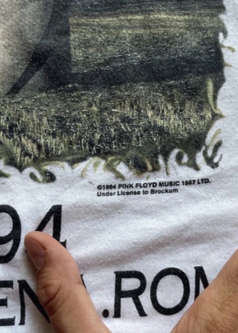 T-Shirt Vintage Pink Floyd 1994 Tour Italia