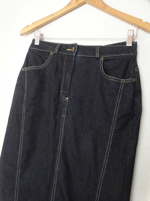 Jeansowa spódnica z kieszeniami midi denim dżins ze streczem _ 36 S