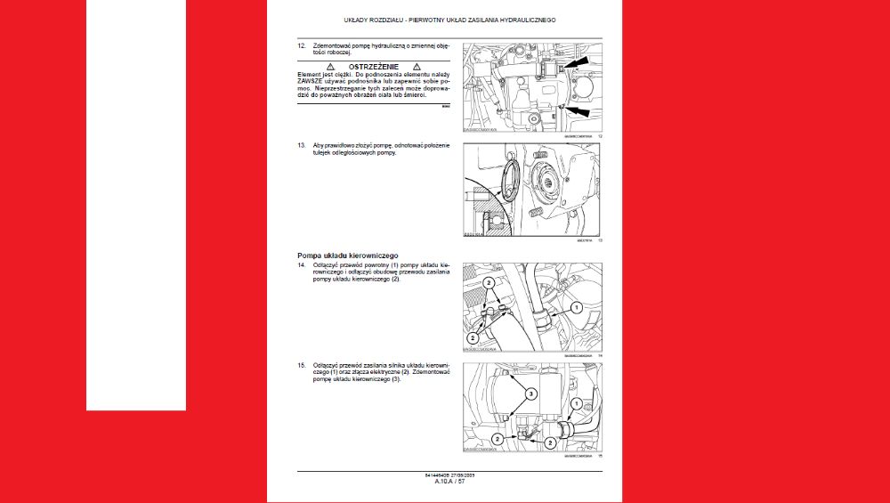 CASE instrukcje napraw SERWISOWE warsztatowe WSZYSTKIE modele maszyn