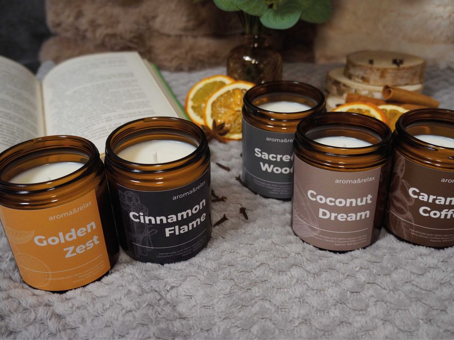 Świeca Sojowa w Pudełku | Gotowy Prezent na Święta | Rękodzieło EKO