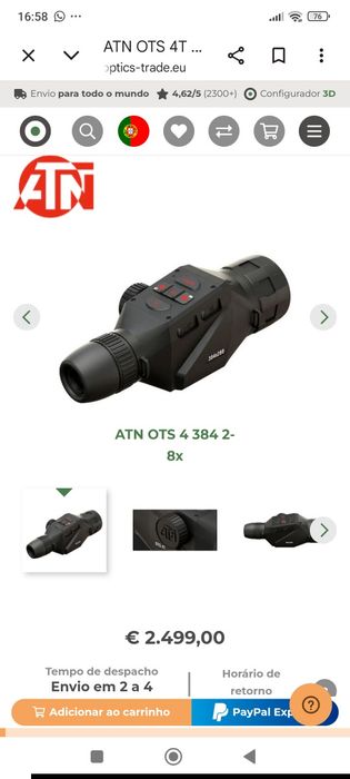 Monóculo Térmico ATN OTS 4T