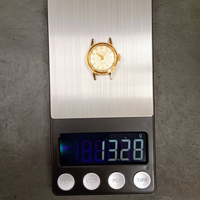 Złoty zegarek, Magnific automatic Incabloc 21 rubis, złoto 18k