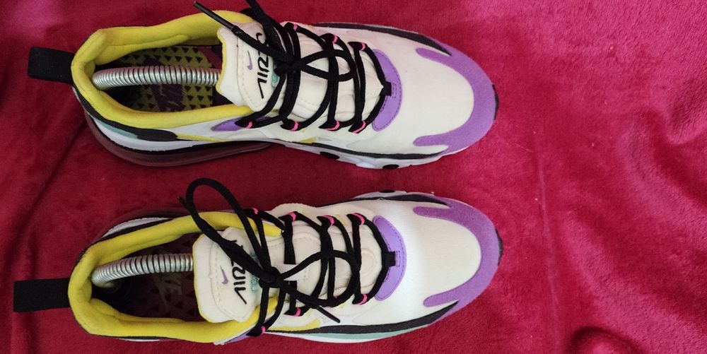 Buty Nike Air Max  270 React  bright Violet  white sneakersy Top stan