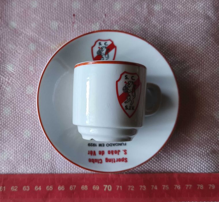 Chávena de café e pires - Sporting Clube S. João de Ver