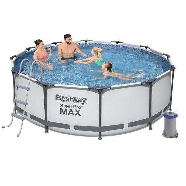 Каркасный бассейн Bestway 56418 Steel Pro Max 366х100 см Объем 9150лит