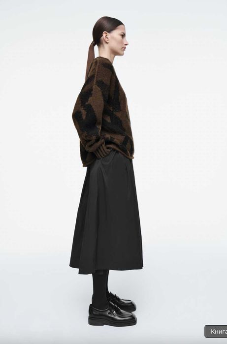 Шкіряні лофери жіночі cos (чорні, розмір 41)