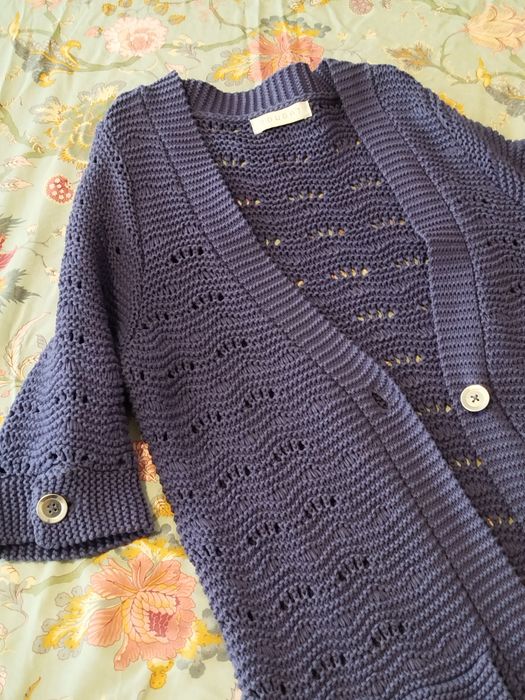 Granatowy sweter kardigan długi Nougat XL 42