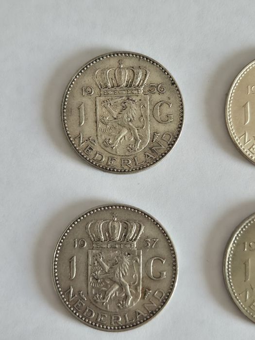 6x  1 Gulden Juliana Koningin Holandia monety moneta