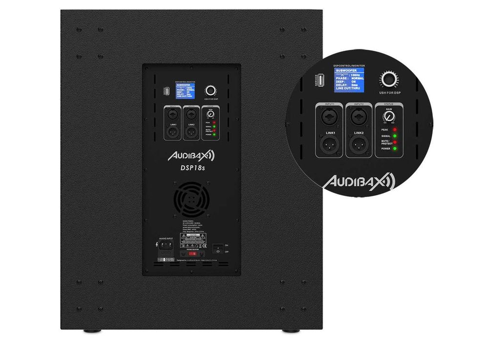 DSP18S G2 – Subwoofer Ativo 18” 800W RMS DSP 2000W peak