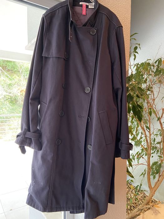 Gabardina azul/cinza