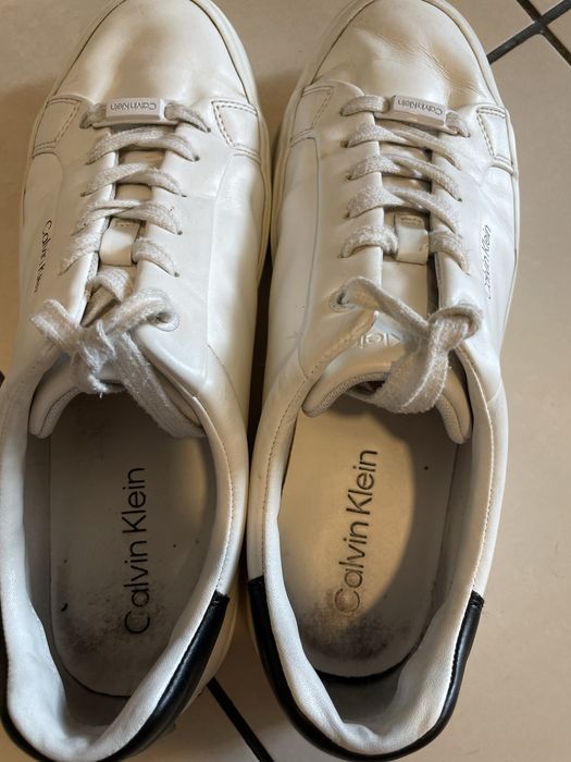 Sneakersy skórzane Calvin Klein Lace up