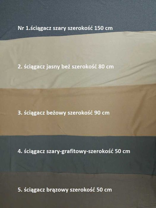 Ściągacz odzieżowy-dzianina-zestaw 2 kolorów po 1m z koloru