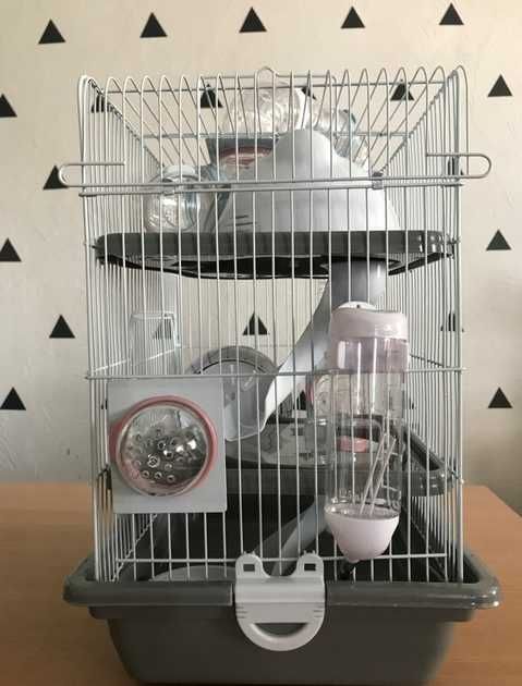 Простора клітка для хом’яків KV012B. Яскраві кольори! 36×27×41 см.SALE