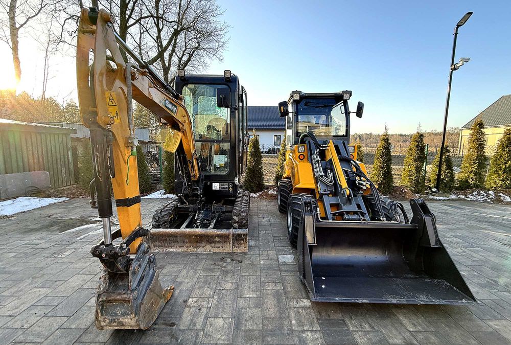 wynajem mini koparki mini ładowarki 2t 220zł doba