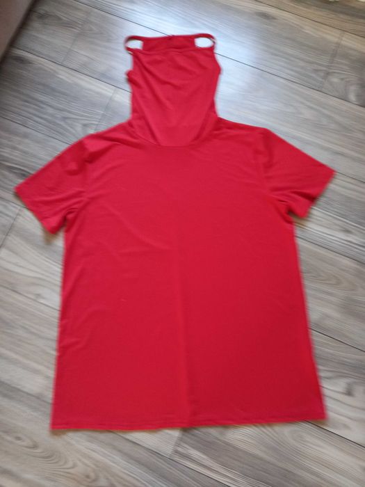 Lużny golf z maseczka 2w1 oversize  L/XL/XXL  czerw