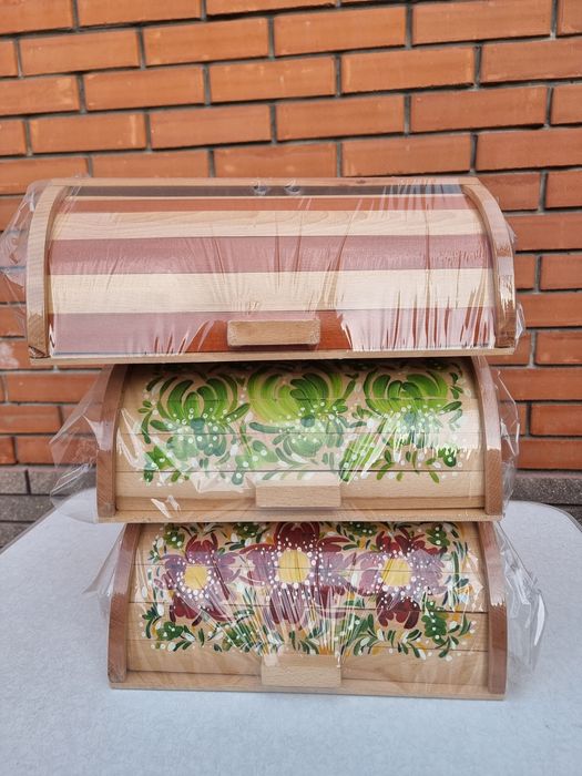 Дерев'яні хлібниці ручної роботи хлібниці розмальовані