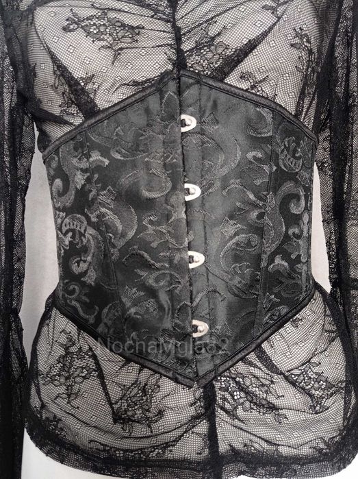 gorsetowy szeroki pas usztywniany goth alternative lolita coquette