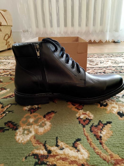 Buty zimowe skórzane botki skóra naturalna 41