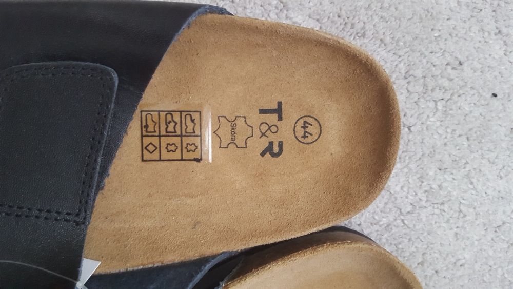 Klapki meskie skorzana wkladka r 44