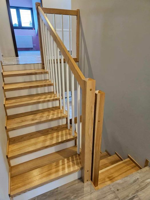 Schody drewniane na beton