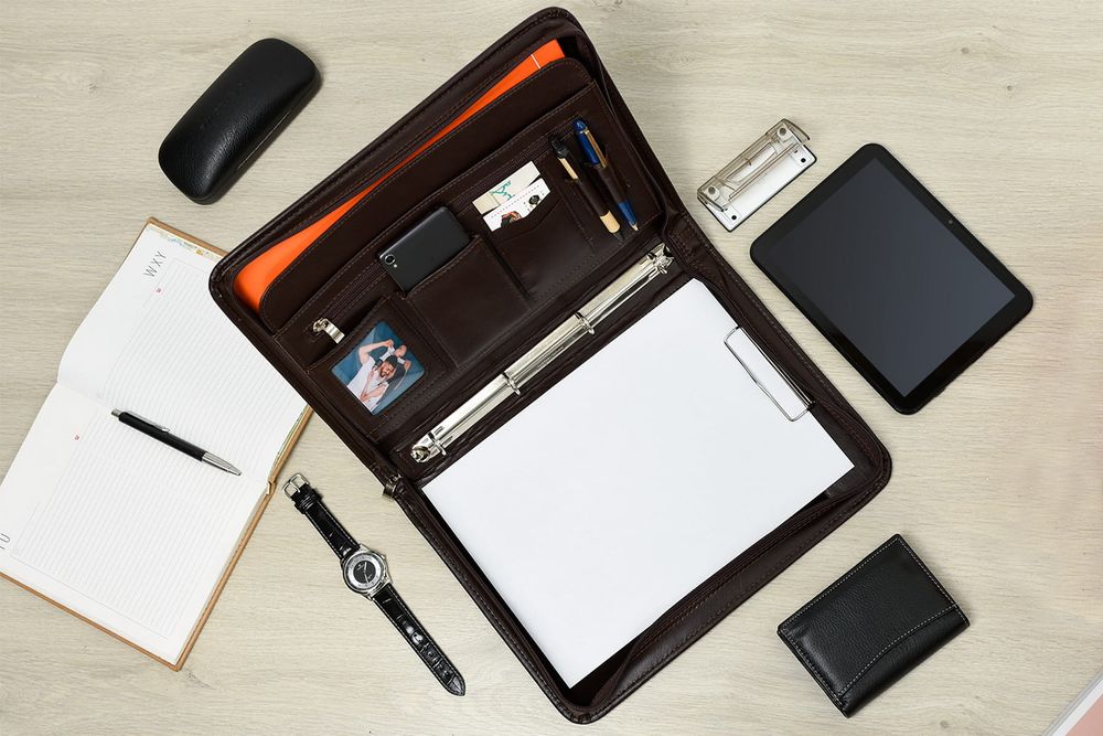 BELTIMORE biwuar teczka aktówka organizer A4 z rączką V466 c.brązowy