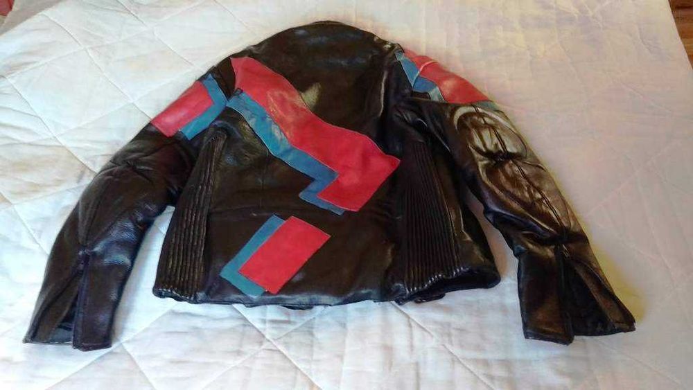 Blusão de couro para motard