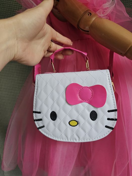 Дитяча Сумочка сумка косметичка Hello Kitty біла рожева для дівчинки