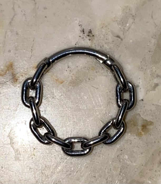 Unisex kolczyk 12 mm piercing 16G kółko segment ring stal nierdzewna