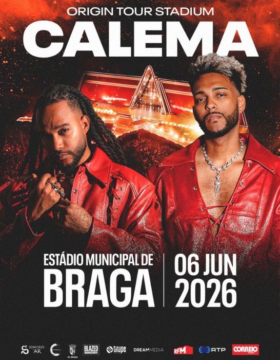 Bilhetes concerto Calema em Braga