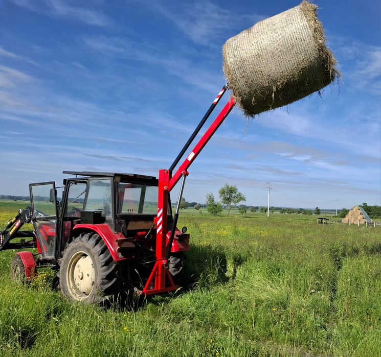Podnośnik do bel Dźwig do balotów,  ładowacz na tylni tuz do ciągnika Widły do bel Hydrauliczny tur na tył