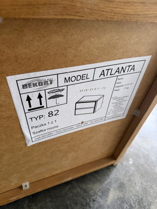 Meble dębowe DEKORT ATLANTA – szafka RTV 177 cm + 2 szafki nocne