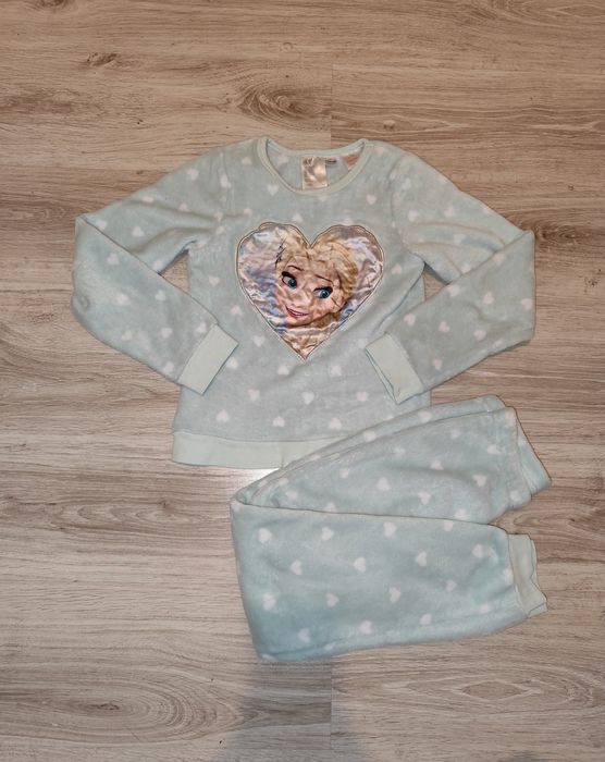 Piżama dla dziewczynki ocieplana dwuczęściowa polarowa Kraina Lodu H&M