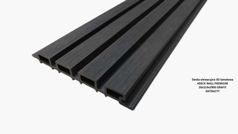 Deska elewacyjna 3D lamelowa 4DECK WALL PREMIUM - 5 KOLORÓW