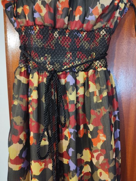 Vestido floral comprido