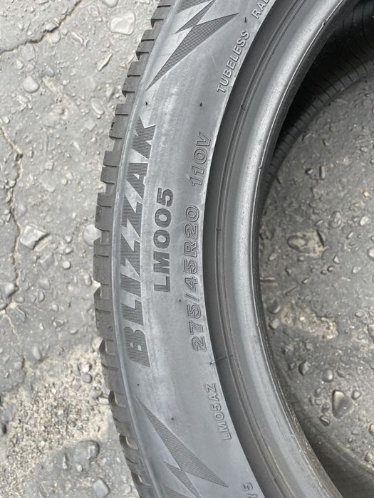Шини 275/45 R20 Bridgestone зима 2022 рік 6,5 мм