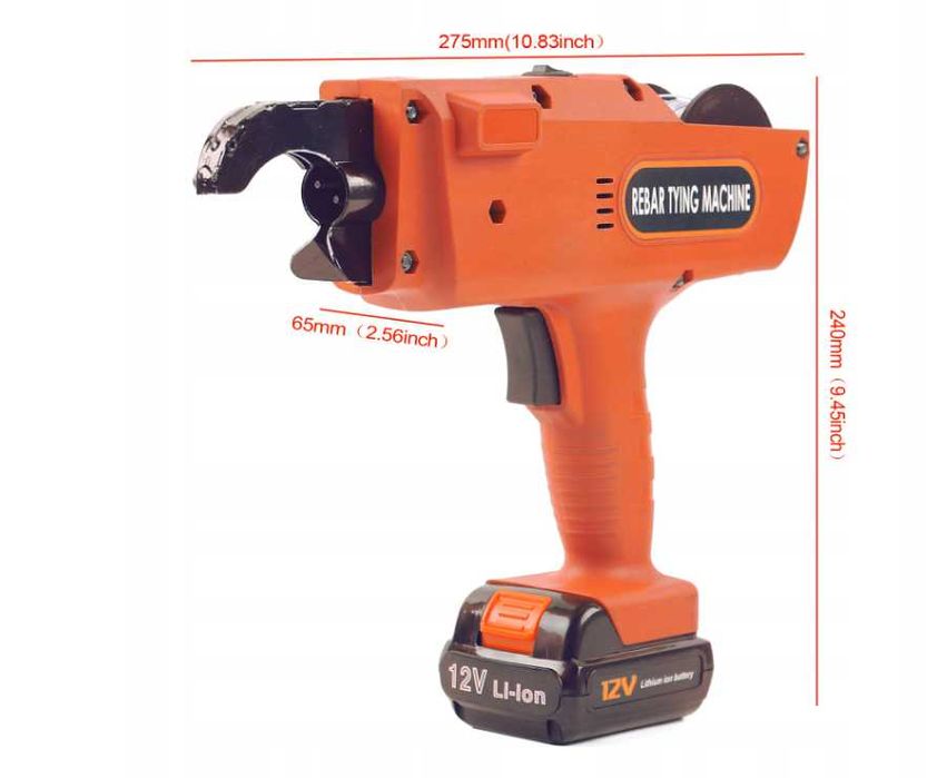 Акумуляторний пістолет 12V для вязання дроту арматури 8-25 мм