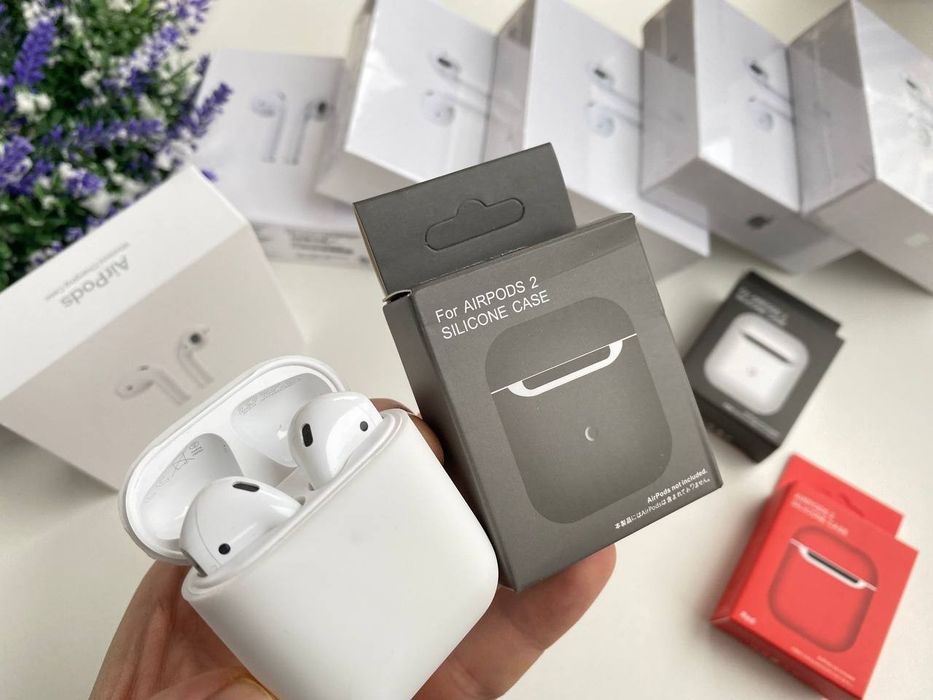 Нові безротові навушники Airpods 2 + чохол у подарунок