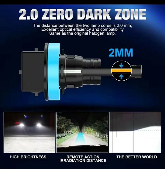 H11 cj 2 lâmpadas led  300w 30000LM